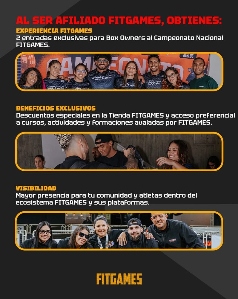 Afilia tu box a FITGAMES: representa, crece, gana